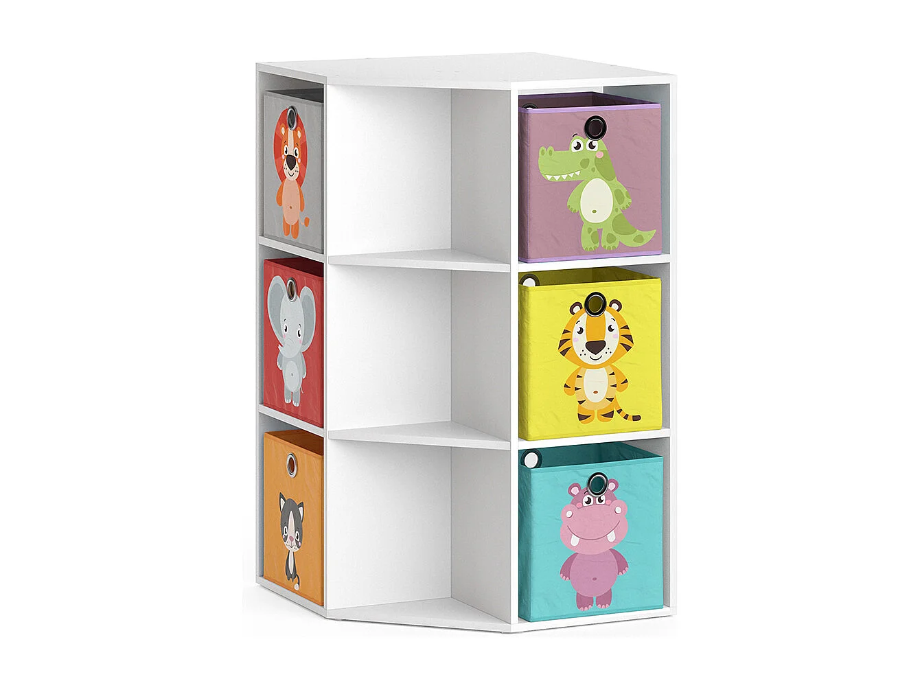 Bibliothèque enfant blanc 64x64x107.8 luigi