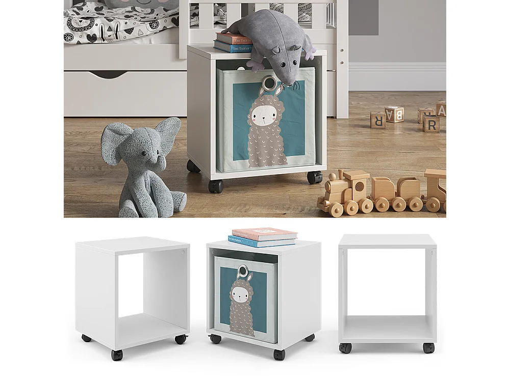 Bibliothèque enfant blanc 36.8x30.8x42.4 luigi