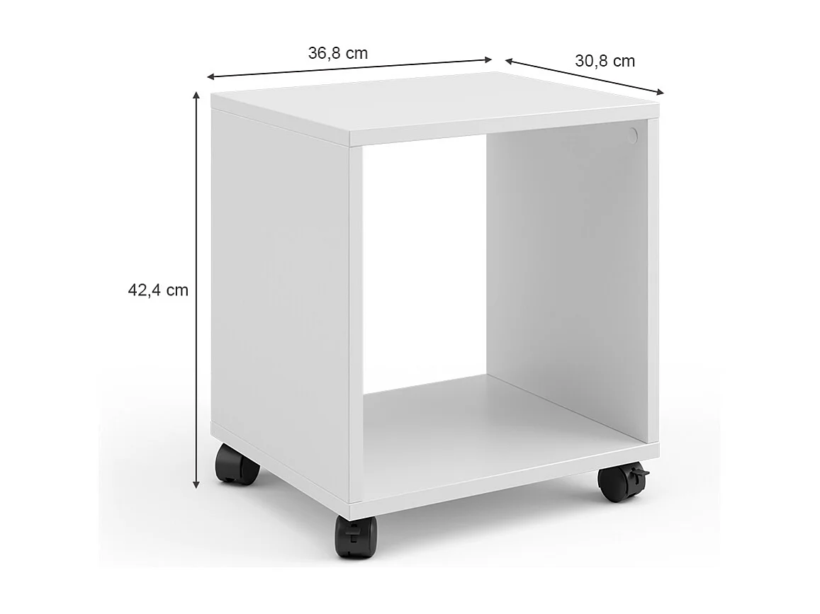 Bibliothèque enfant blanc 36.8x30.8x42.4 luigi