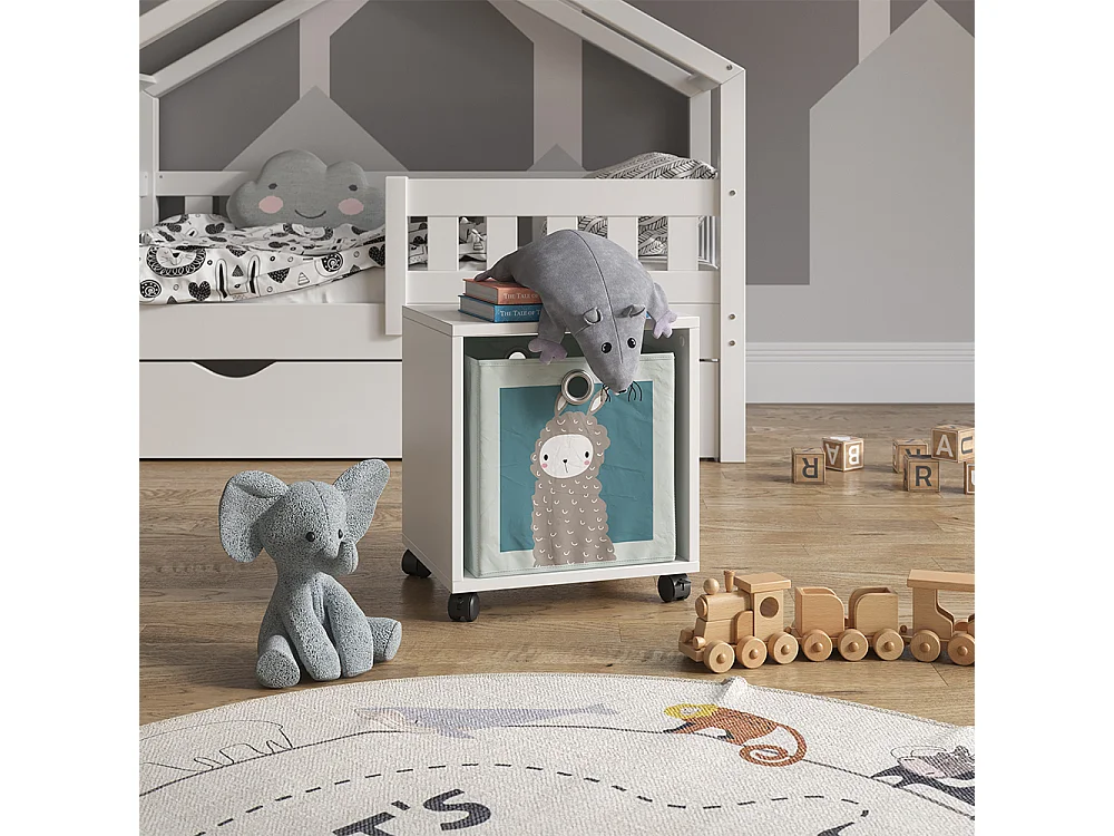 Bibliothèque enfant blanc 36.8x30.8x42.4 luigi