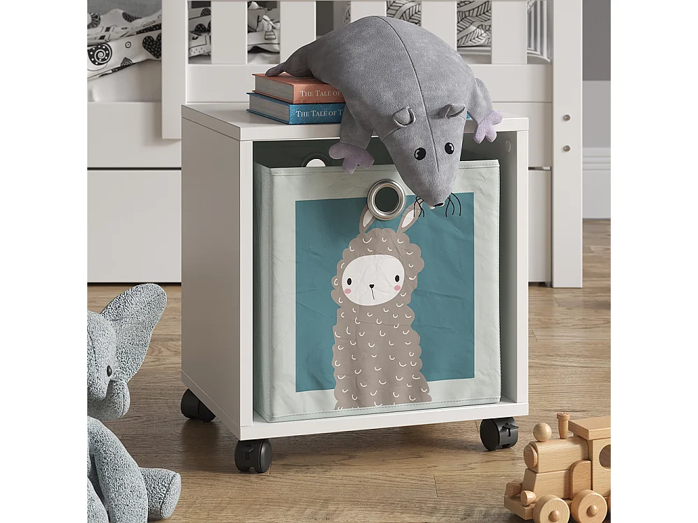 Bibliothèque enfant blanc 36.8x30.8x42.4 luigi