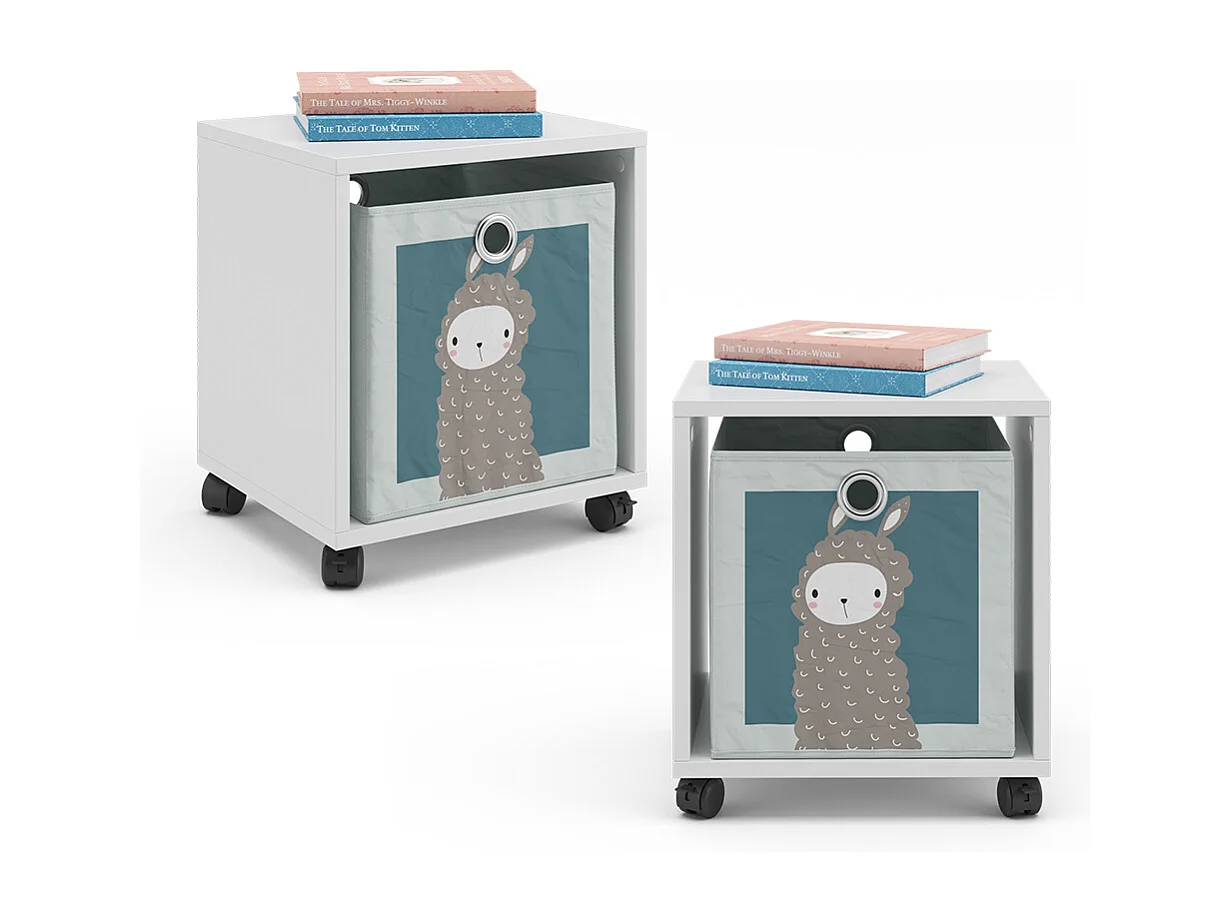 Bibliothèque enfant blanc 36.8x30.8x42.4 luigi