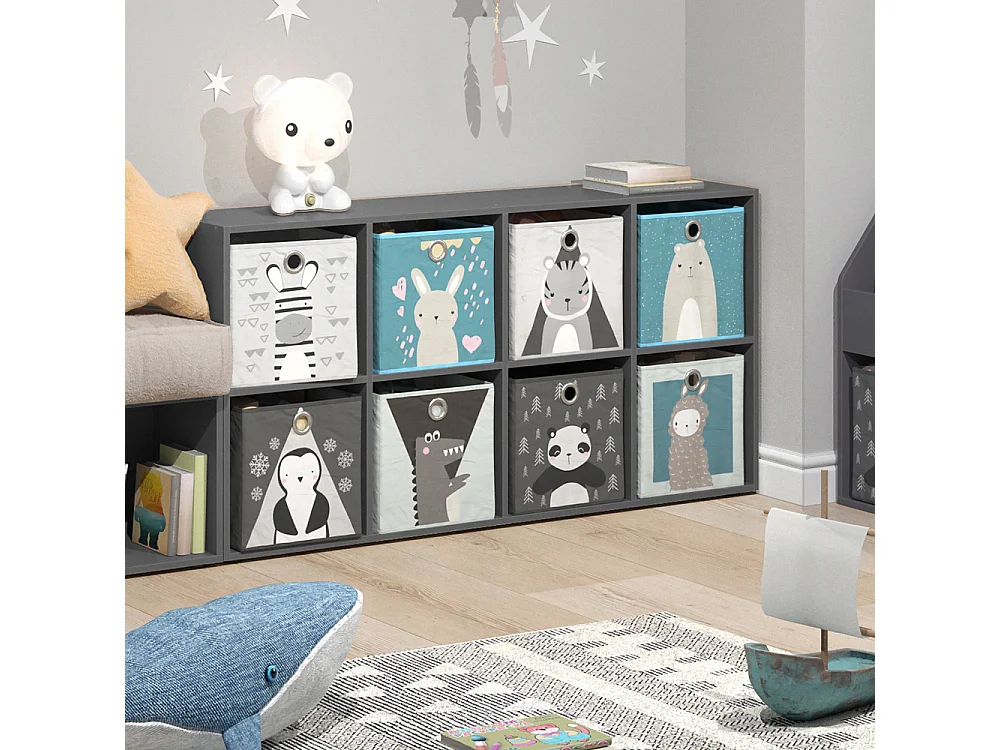 Bibliothèque enfant gris 143x29x72 scutum