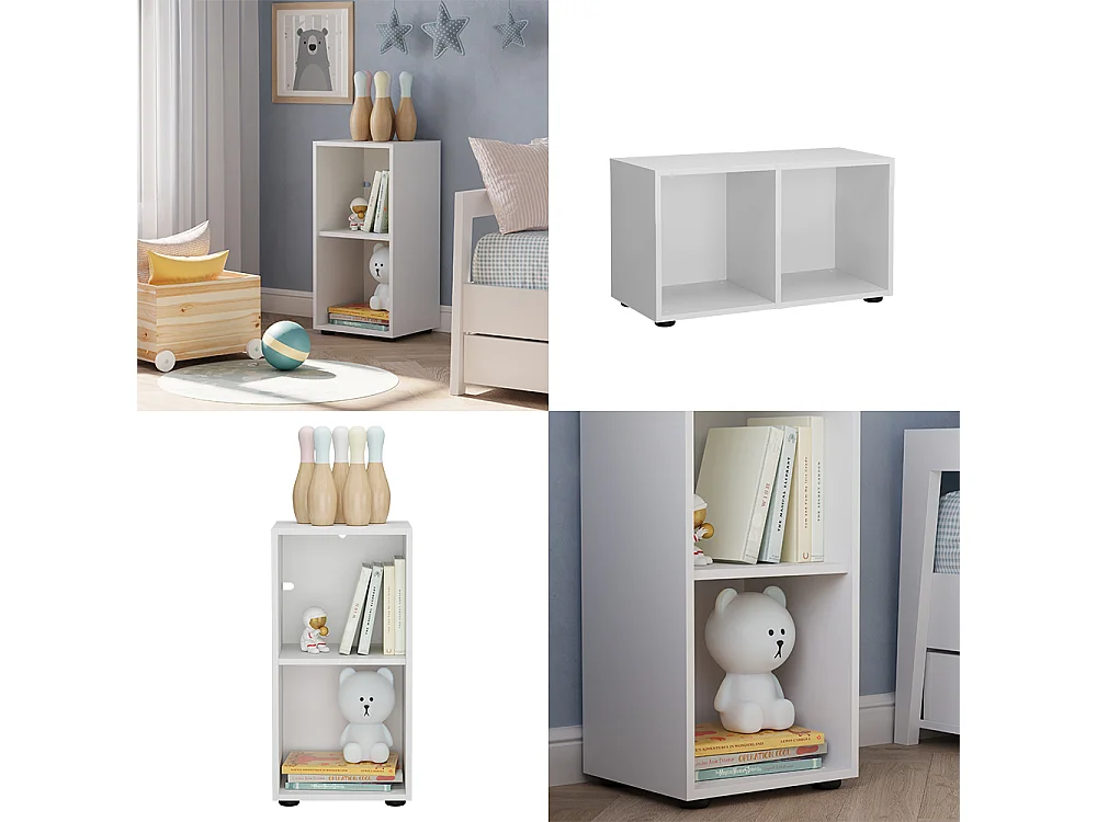 Étagère pour enfants blanc 36.2x32.1x72.9 estell