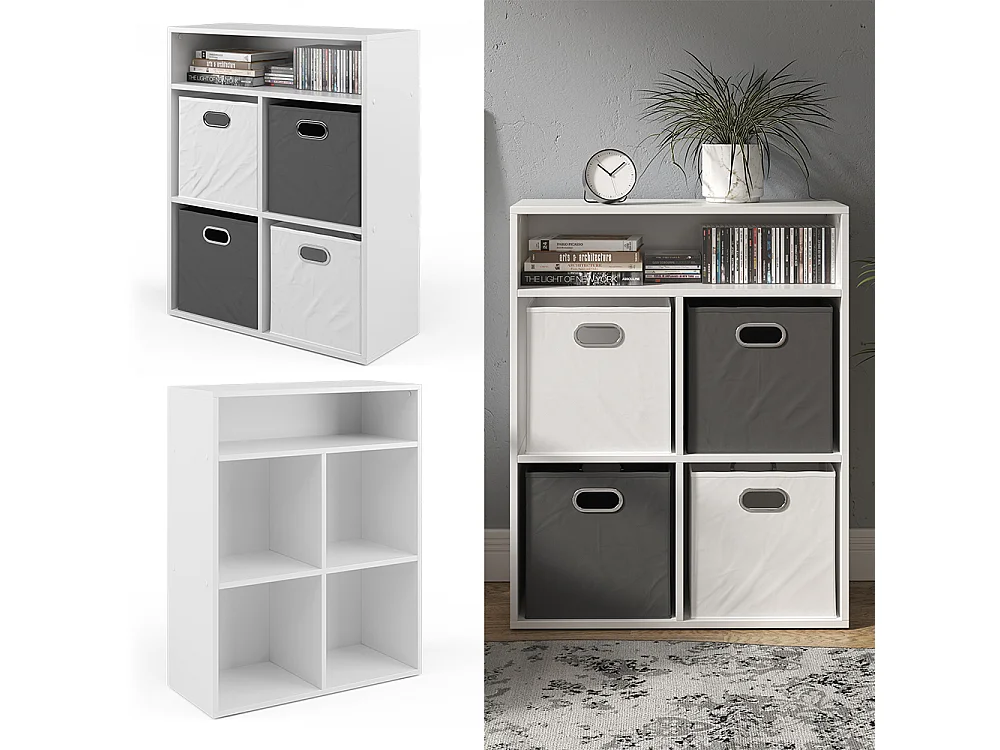 Kinderregal weiß 72x30.6x90.2 luigi