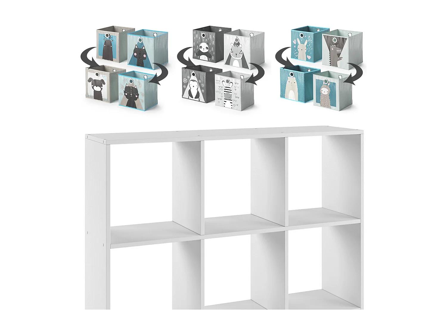 Bibliothèque enfant blanc 104x29x108 nove