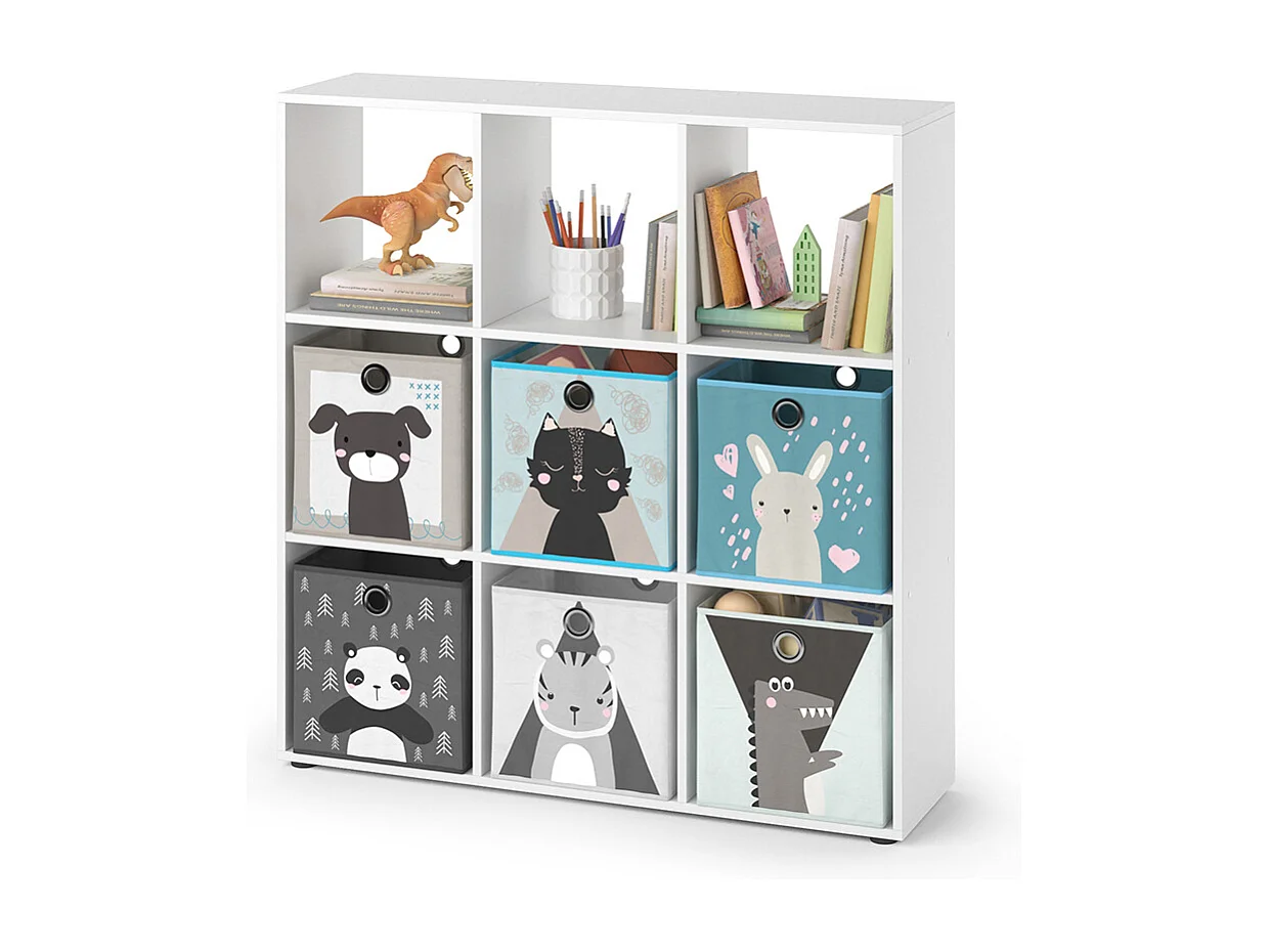 Bibliothèque enfant blanc 104x29x108 nove