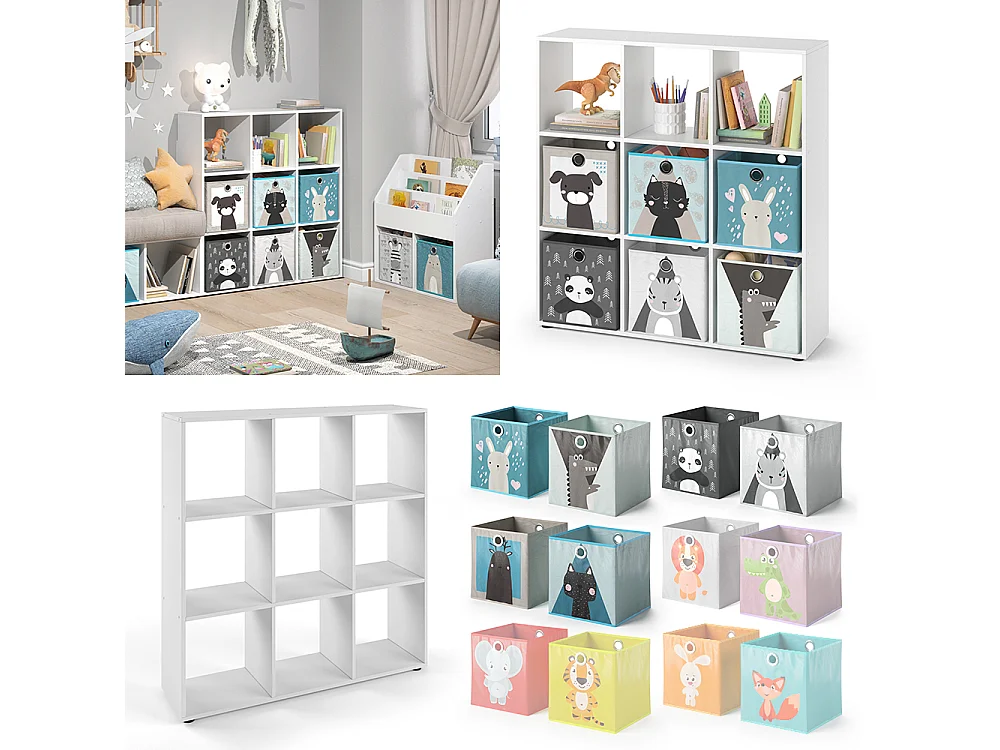 Bibliothèque enfant blanc 104x29x108 nove