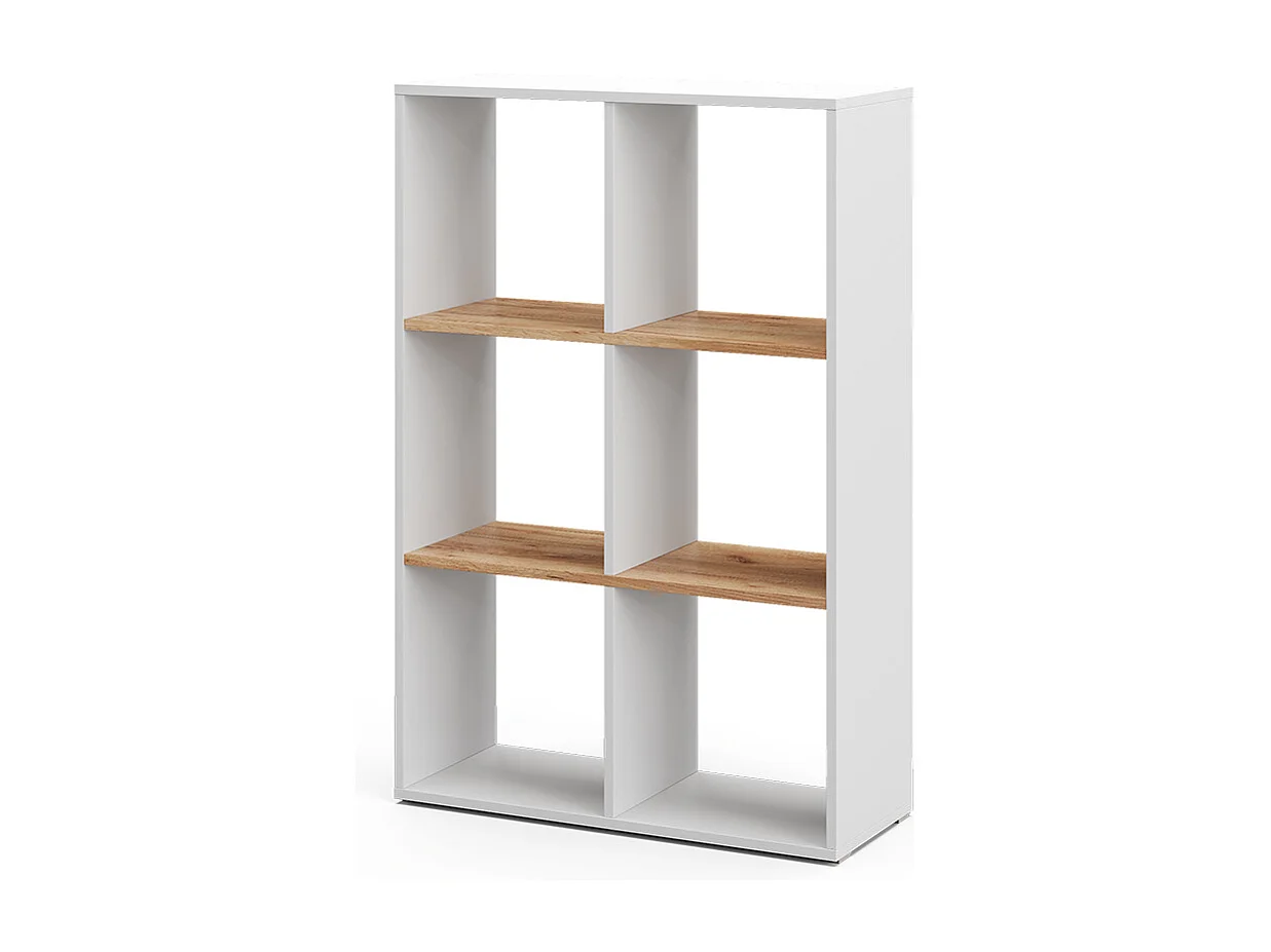 Meuble de rangement cube chêne blanc/force de lor 72x29x107.8 karree