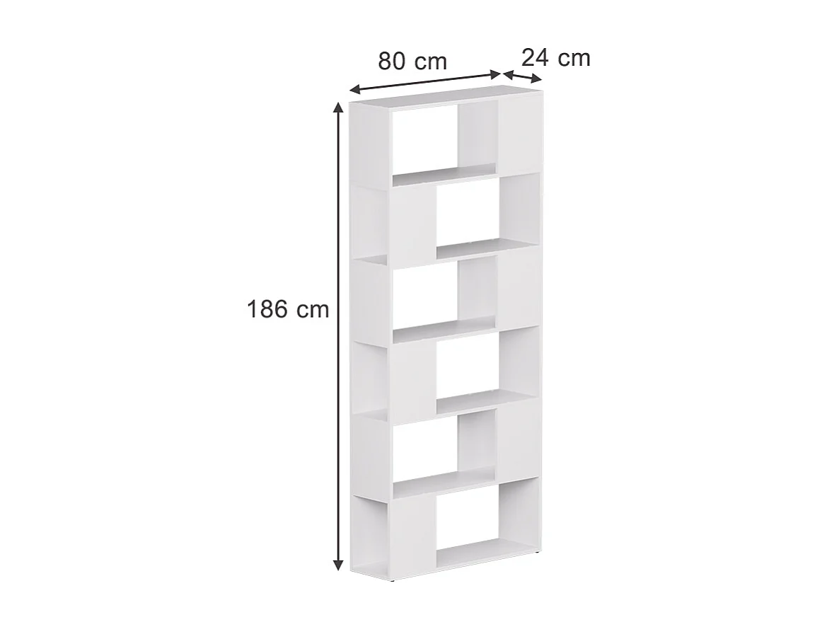 Raumteiler weiß 80x24x186 eneos