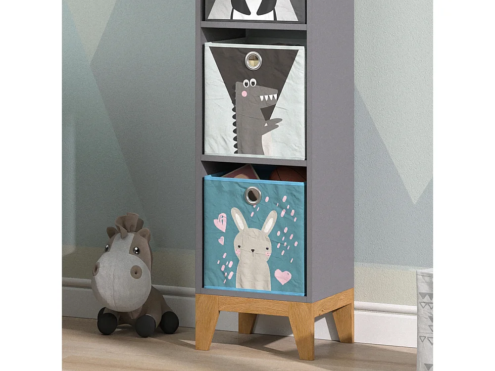 Kinderregal grau 35.2x30x159.5 malia