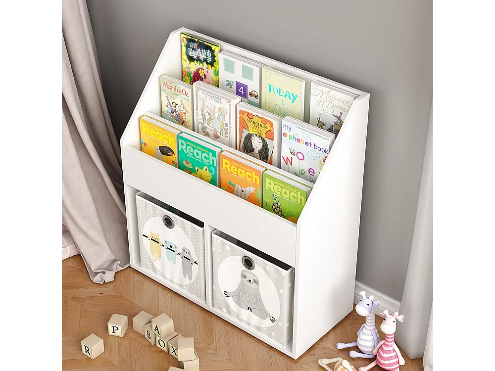 Bibliothèque enfant blanc 72x30.5x79 conny