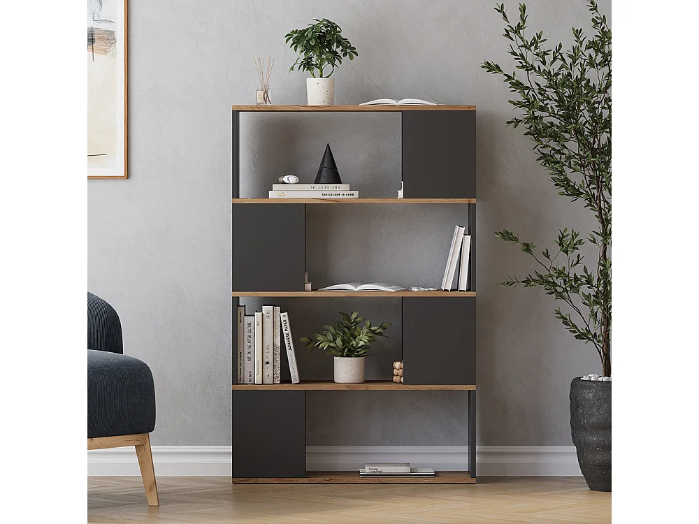 Séparation de pièce anthracite/chêne doré 80x24x124.5 eneos