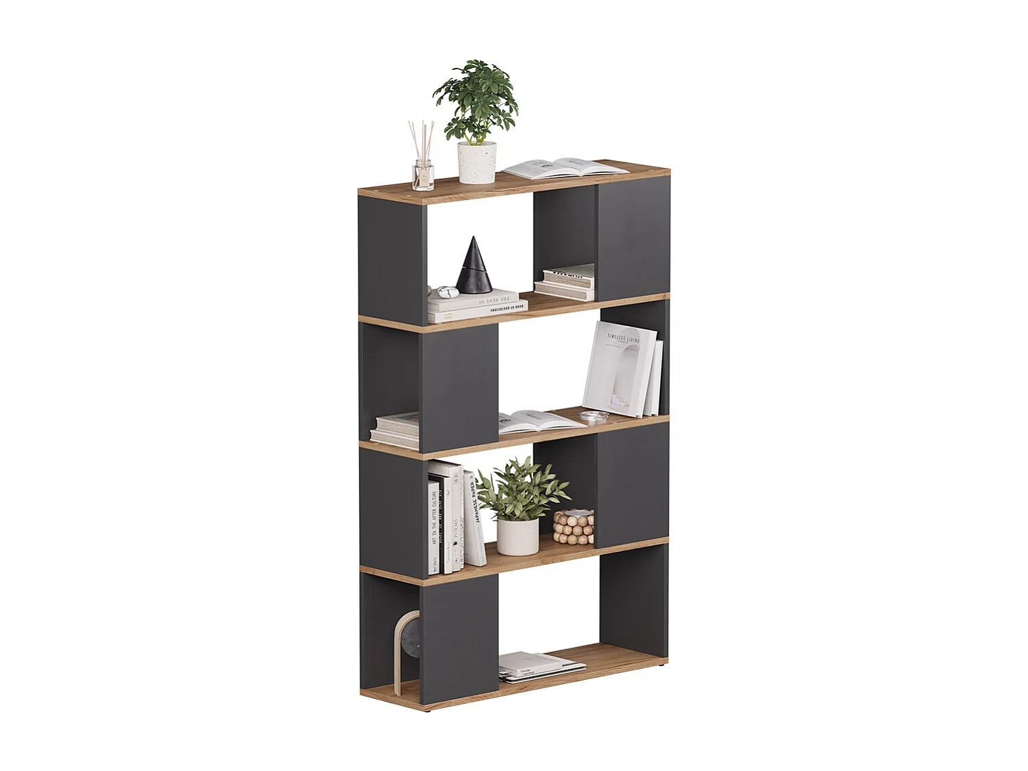 Rumdeler antracit/gylden eg 80x24x124.5 eneos