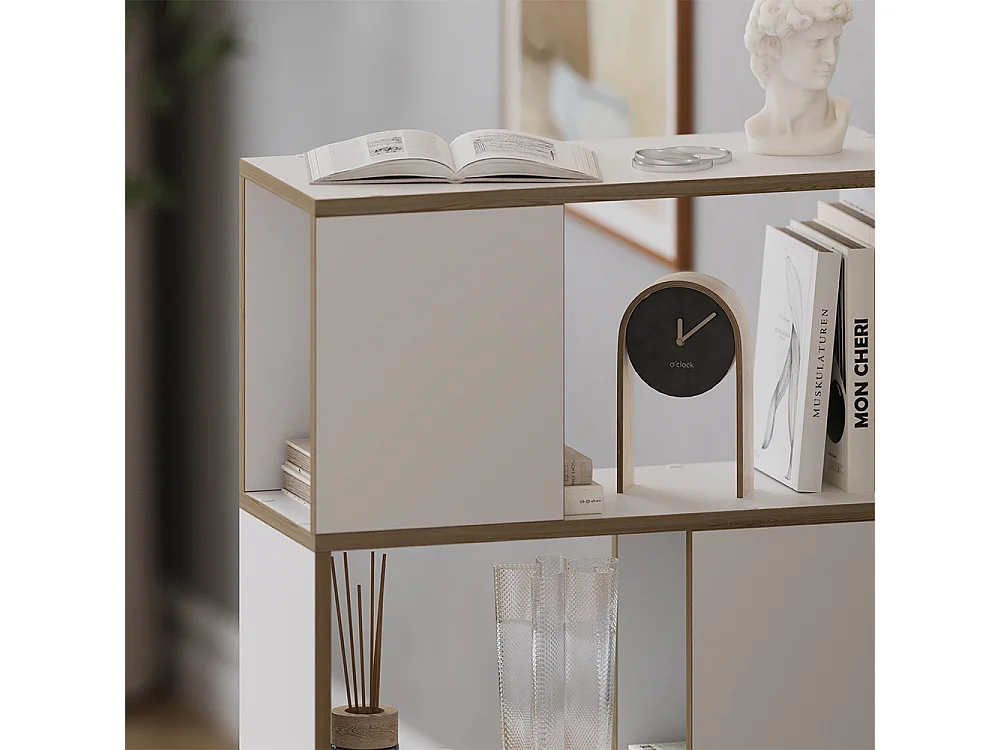 Séparation de pièce blanc/chêne 60x24x94 eneos