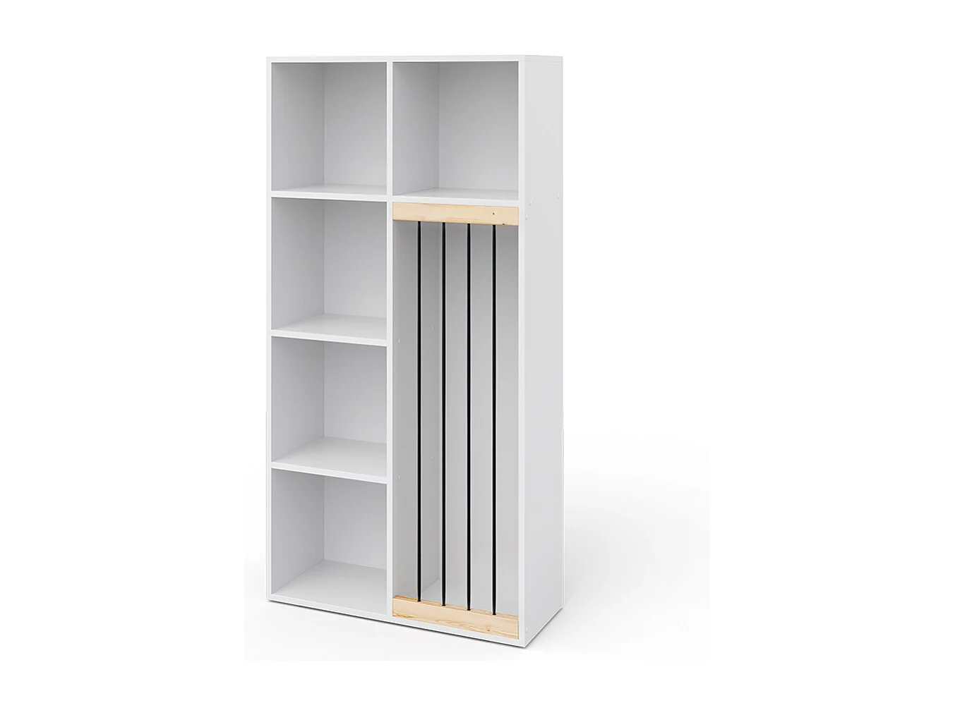 Bibliothèque enfant blanc 72x29.1x143 marvin