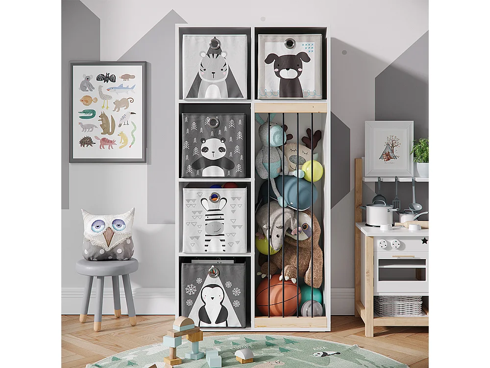 Bibliothèque enfant blanc 72x29.1x143 marvin