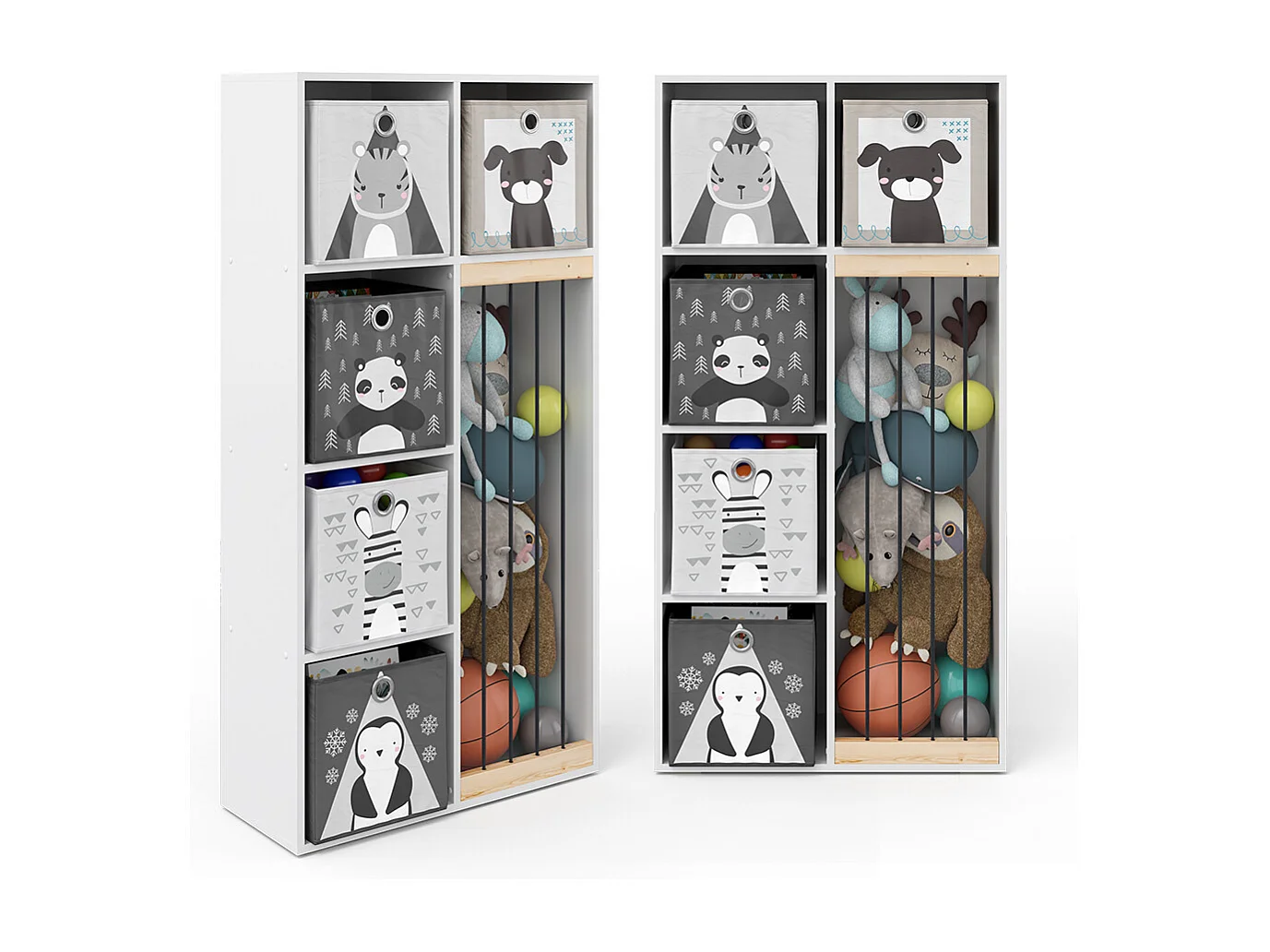 Bibliothèque enfant blanc 72x29.1x143 marvin