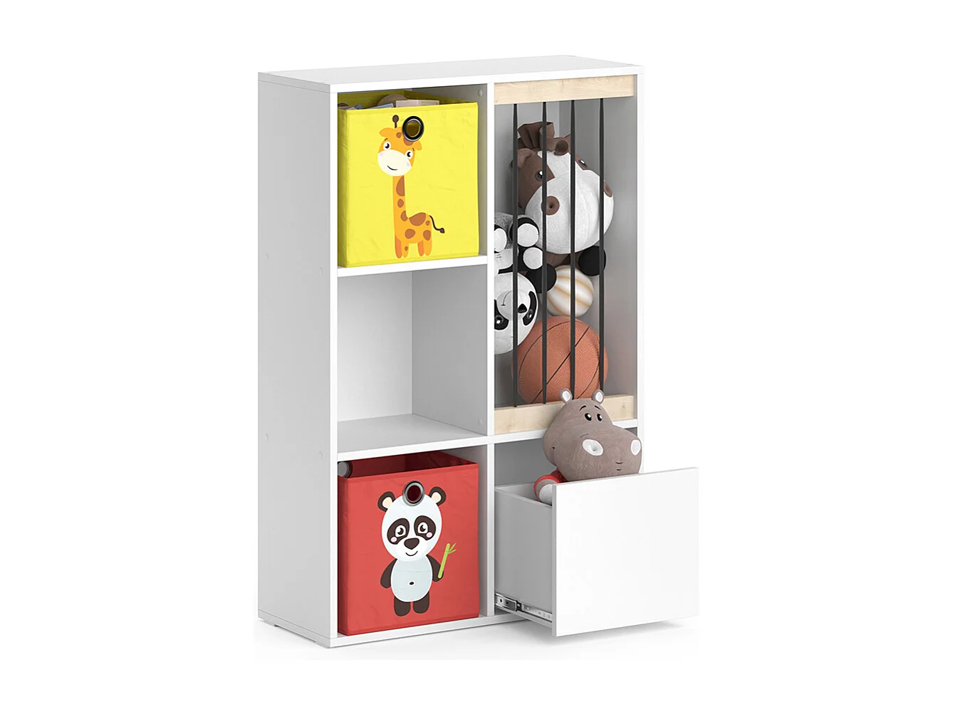 Bibliothèque enfant blanc 29.2x72x107.8 luigi