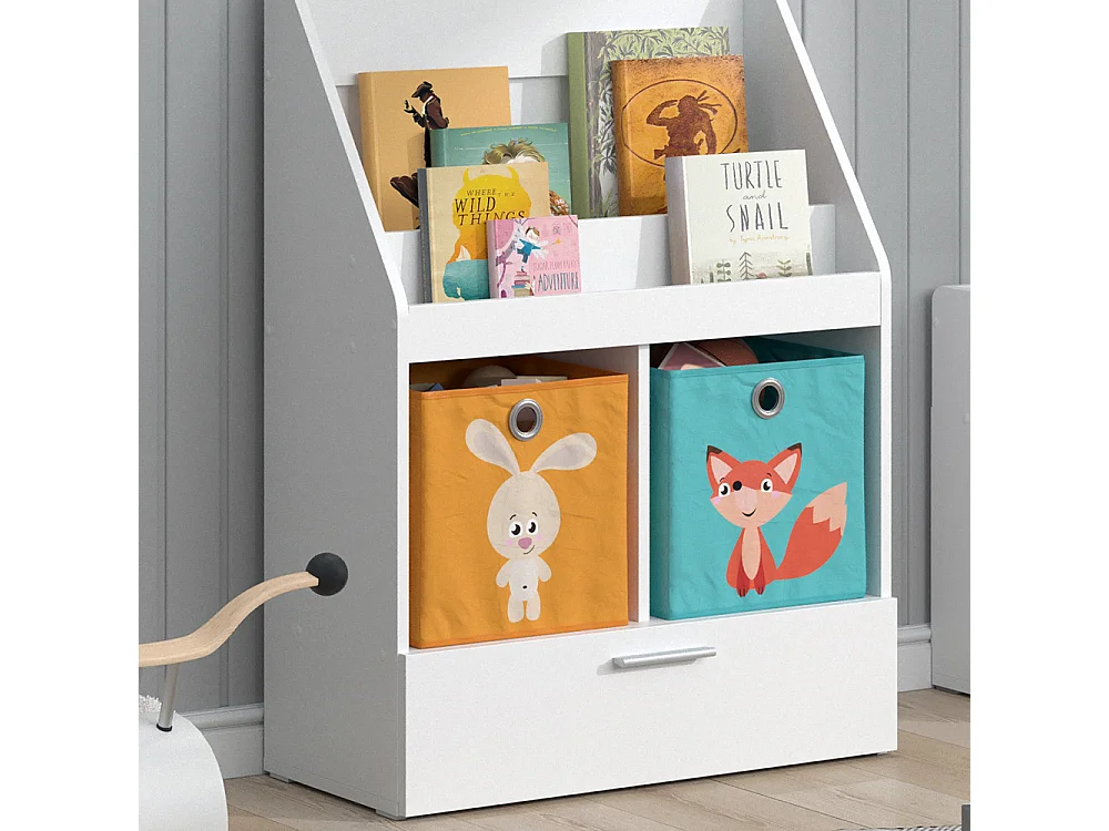 Bibliothèque enfant blanc 72x31.2x96.2 luigi