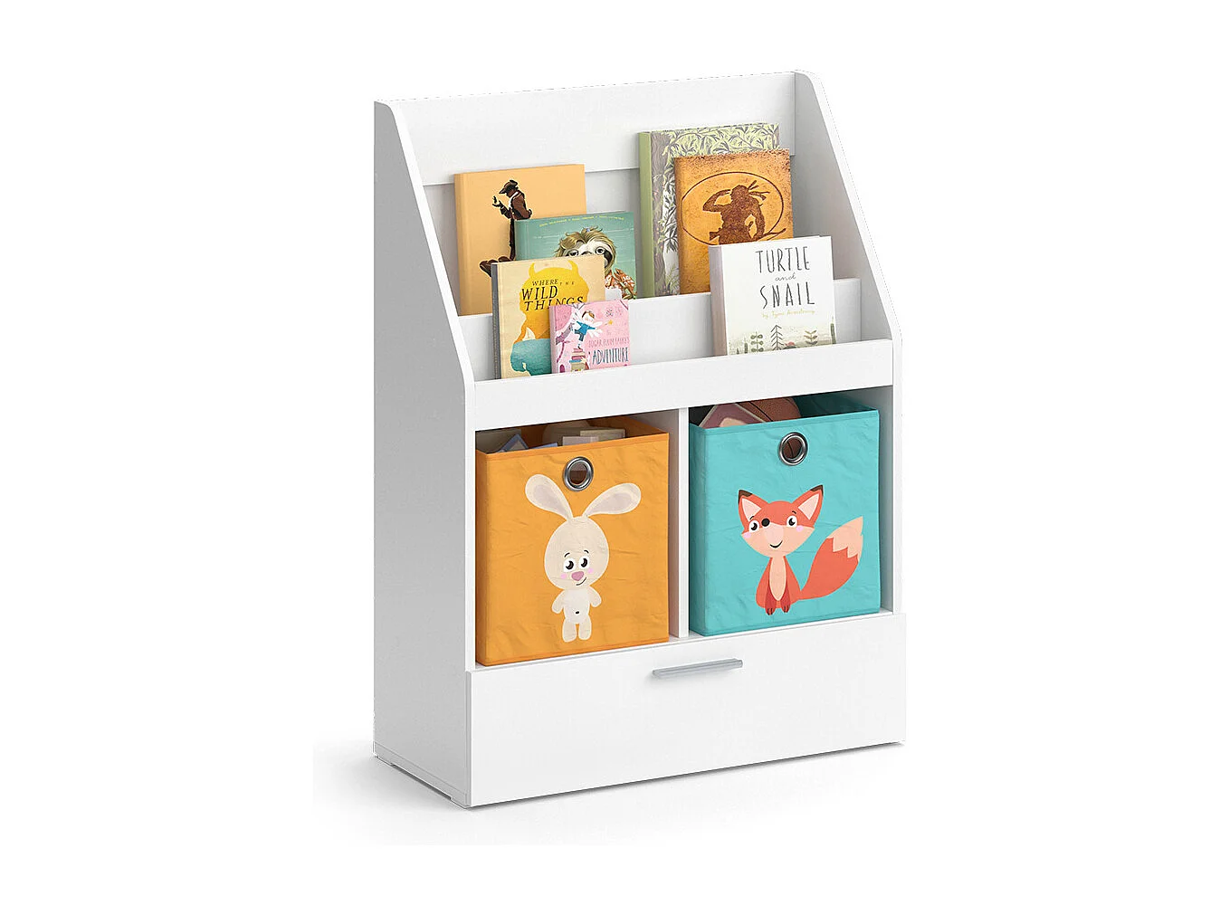 Bibliothèque enfant blanc 72x31.2x96.2 luigi