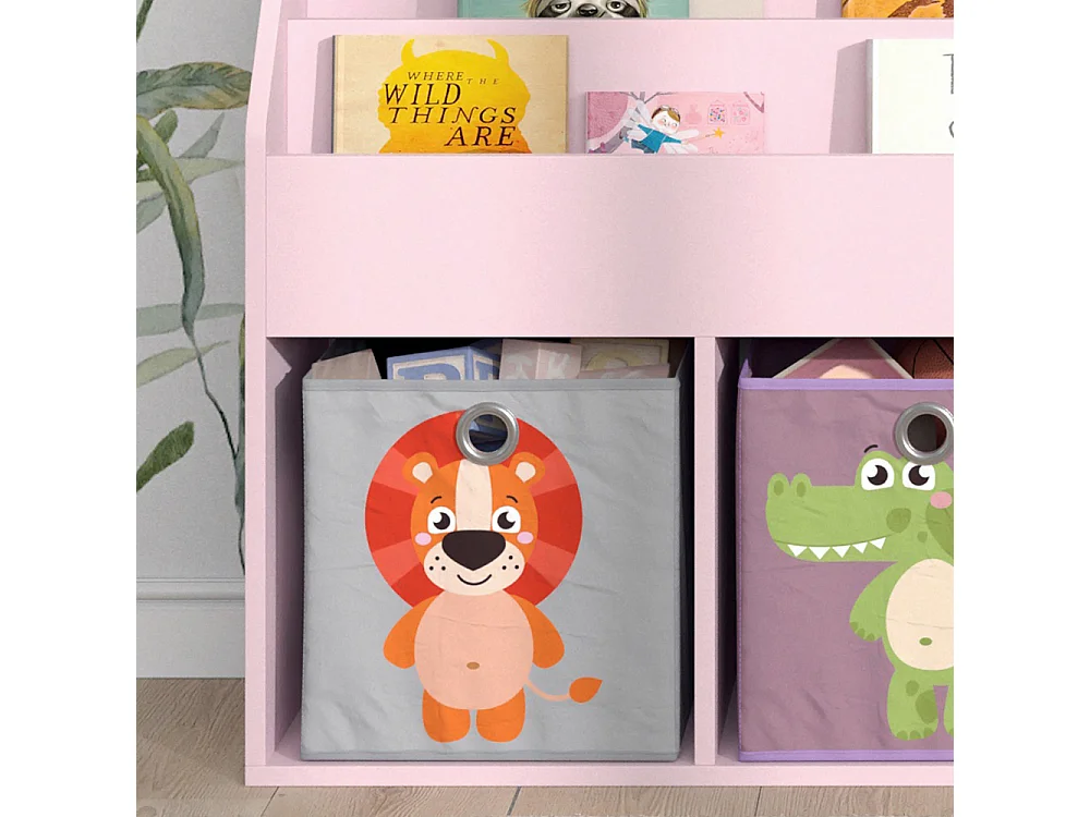 Kinderboekenkast roze 72x30.7x79 luigi