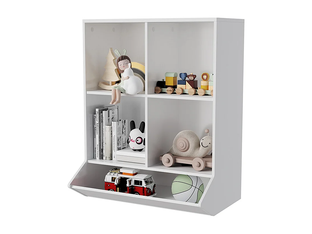 Kinderregal weiß 65.5x31x82.5 conny