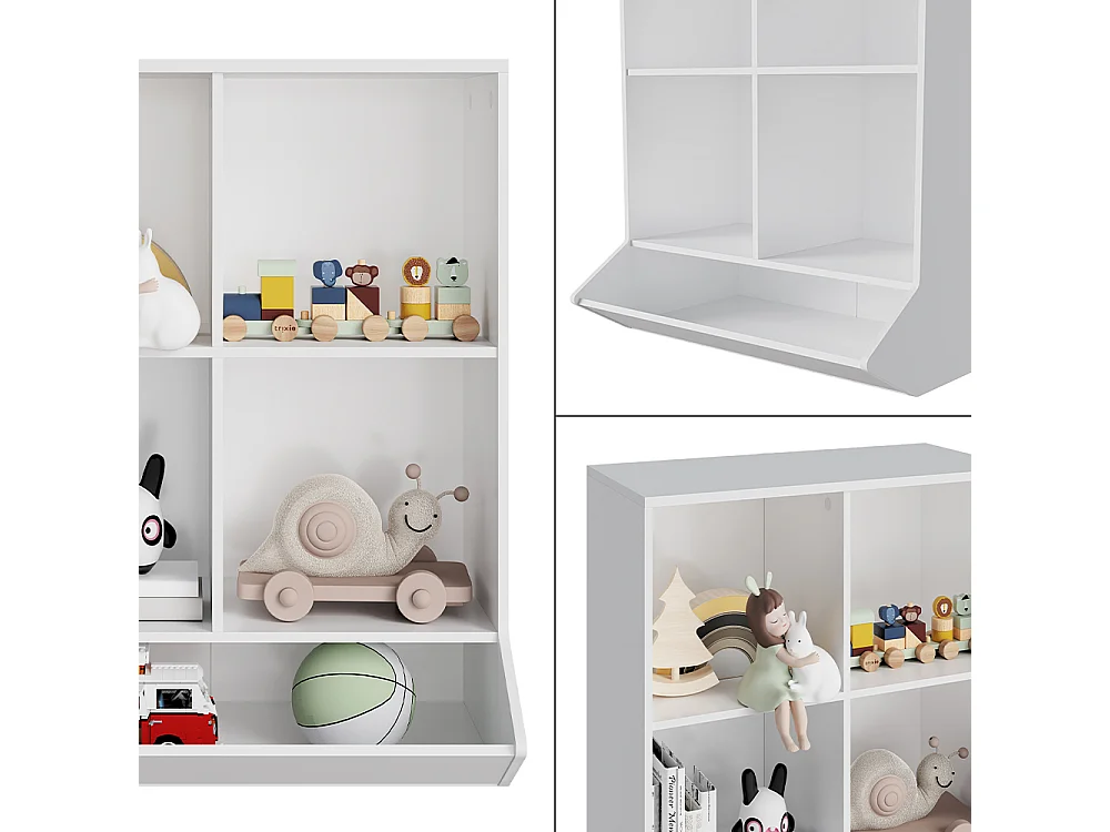 Étagère pour enfants blanc 65.5x31x82.5 conny