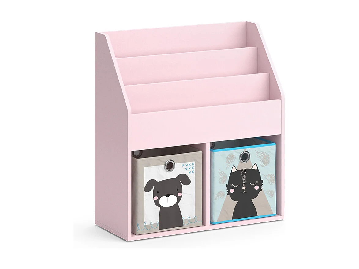 Kinderboekenkast roze 72x30.7x79 luigi