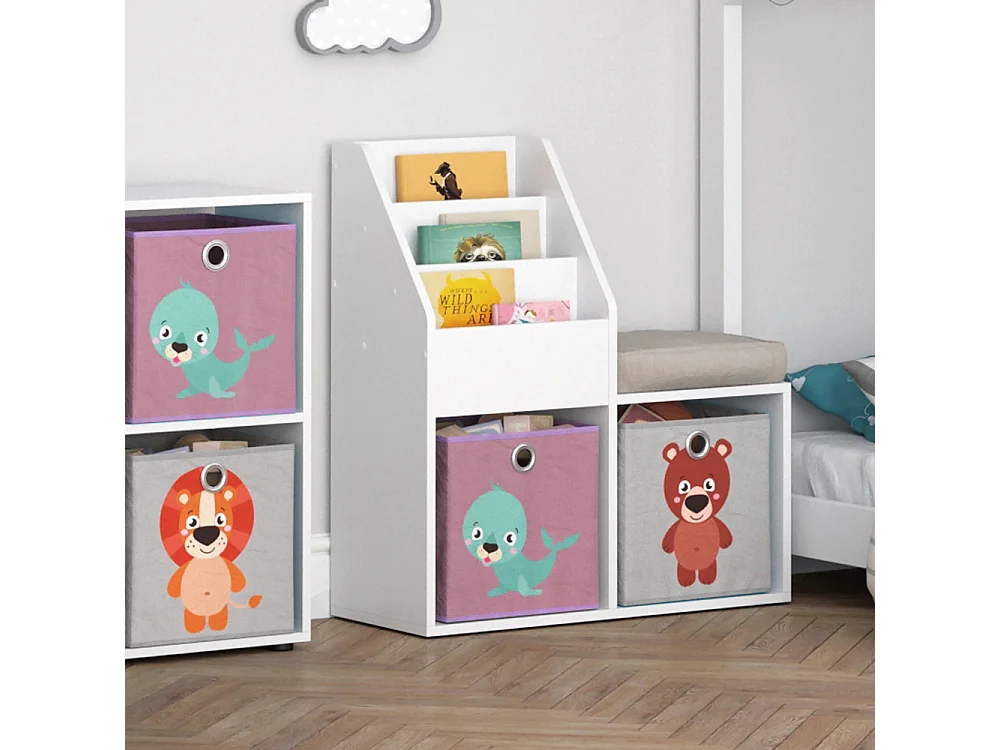 Libreria bambini bianco 30.9x72x79 luigi