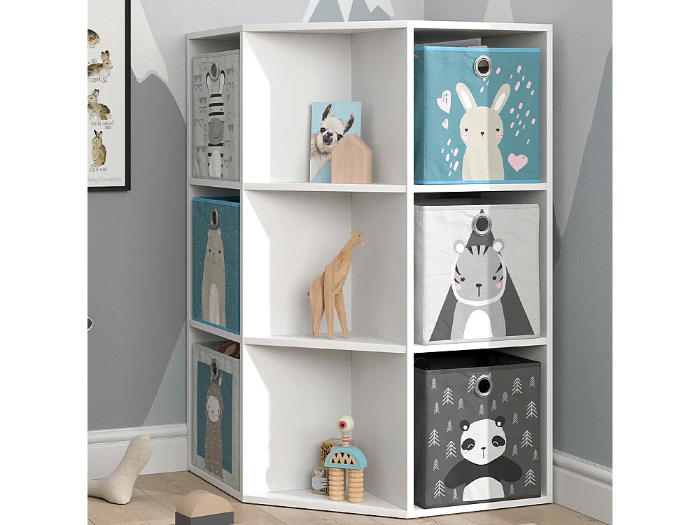 Bibliothèque enfant blanc 64x64x107.8 luigi