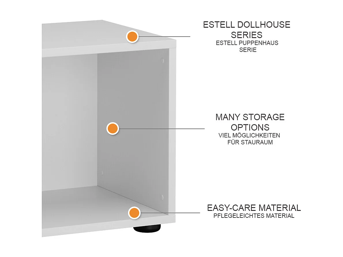 Kinderregal weiß 36.4x32.1x38.2 estell