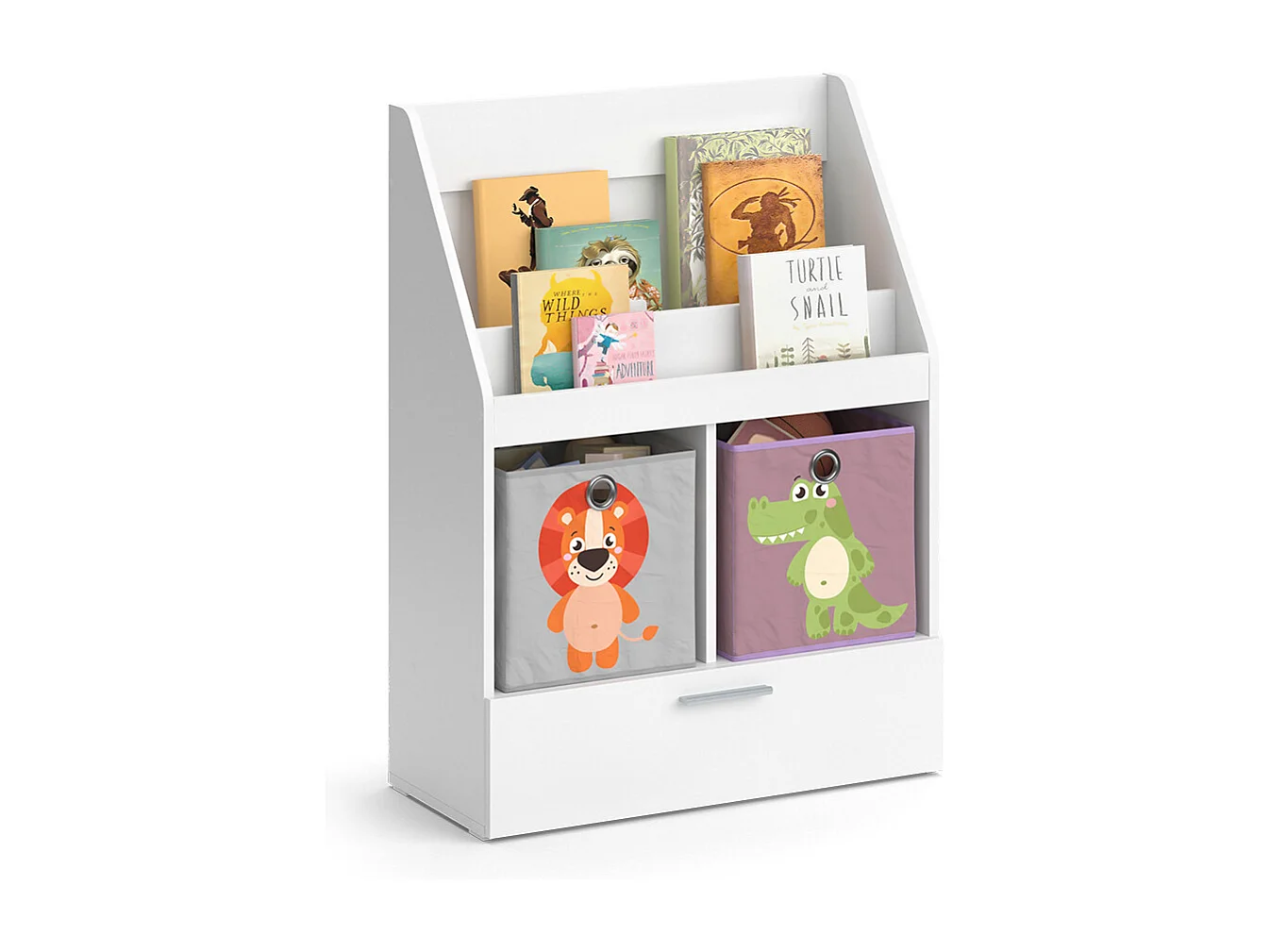 Bibliothèque enfant blanc 72x31.2x96.2 luigi