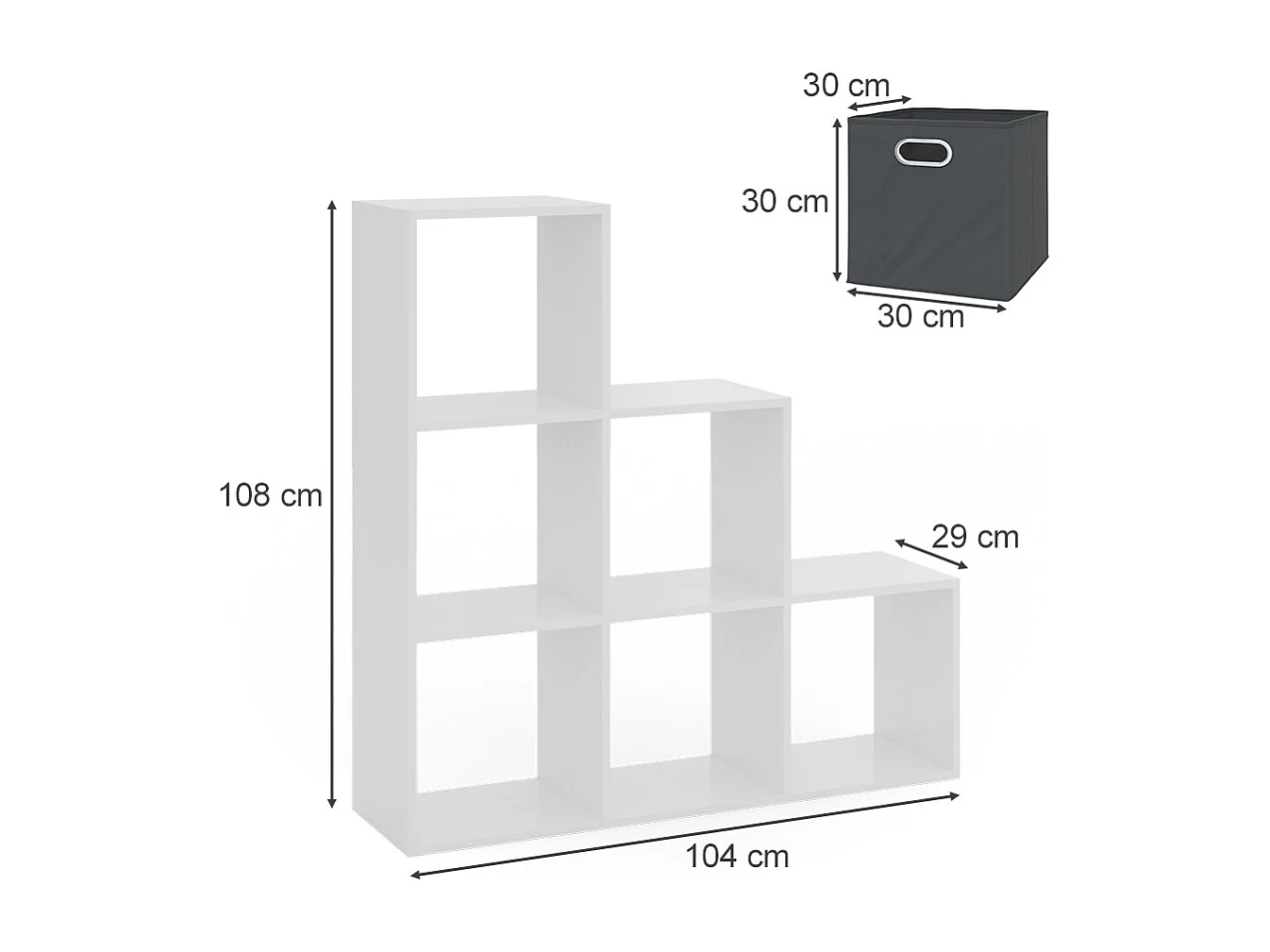 Étagère blanc 107.2x29x107.8