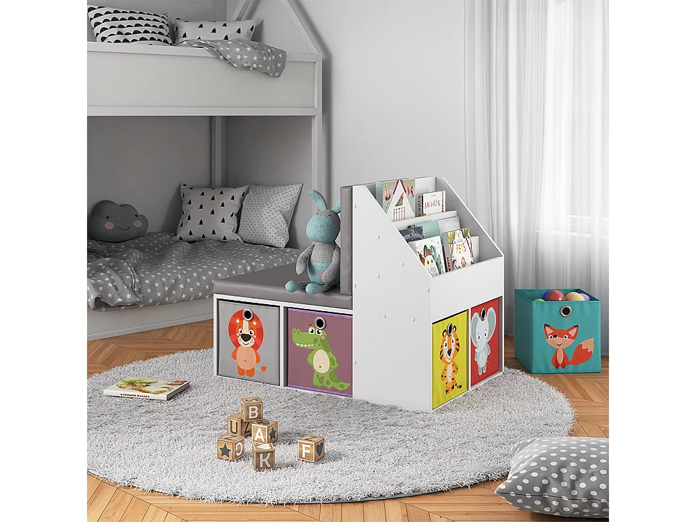 Kinderregal weiß 97.1x66.8x78.4 onix