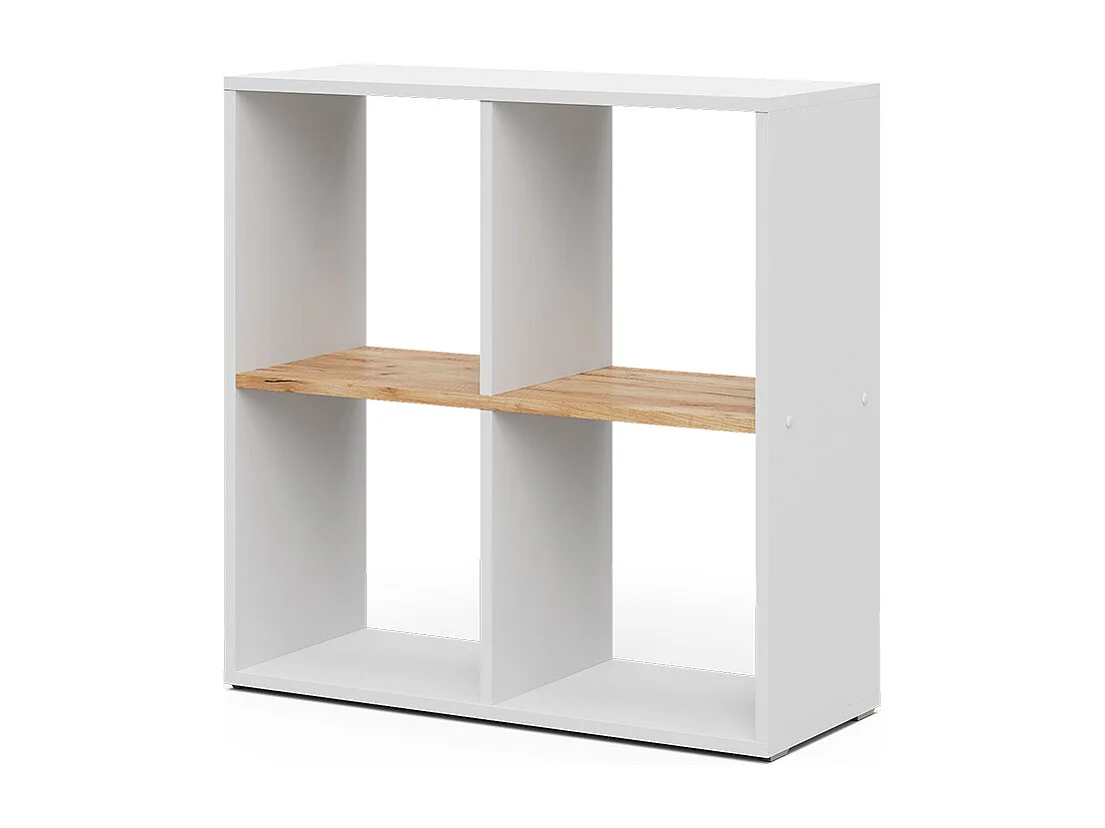 Meuble de rangement cube chêne blanc/force de lor 72x29x72.6 tetra
