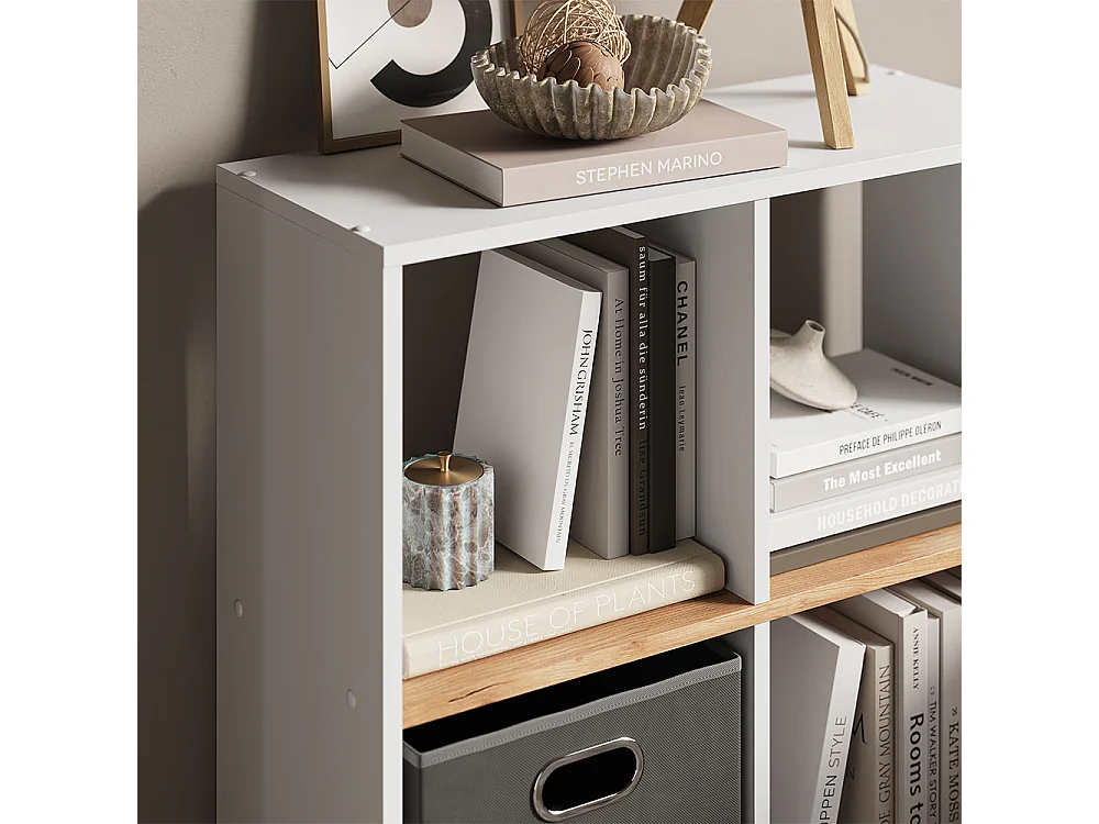 Meuble de rangement cube chêne blanc/force de lor 72x29x72.6 tetra