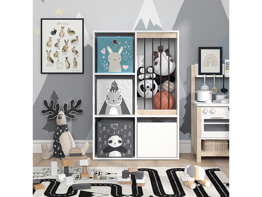 Libreria bambini bianco 29.2x72x107.8 luigi