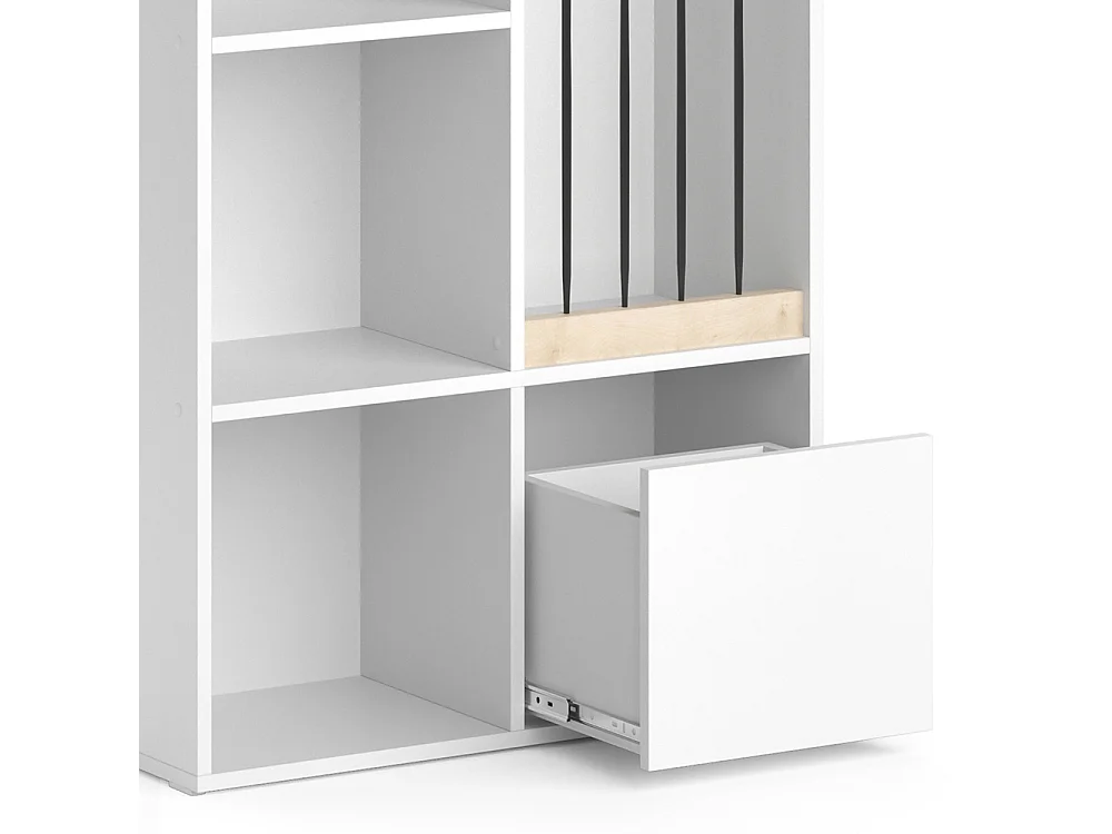 Bibliothèque enfant blanc 29.2x72x107.8 luigi