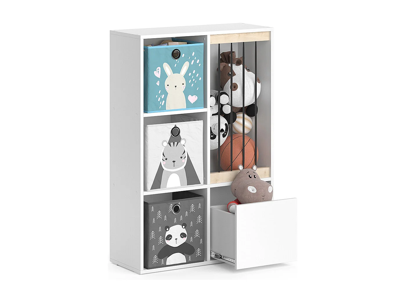 Bibliothèque enfant blanc 29.2x72x107.8 luigi