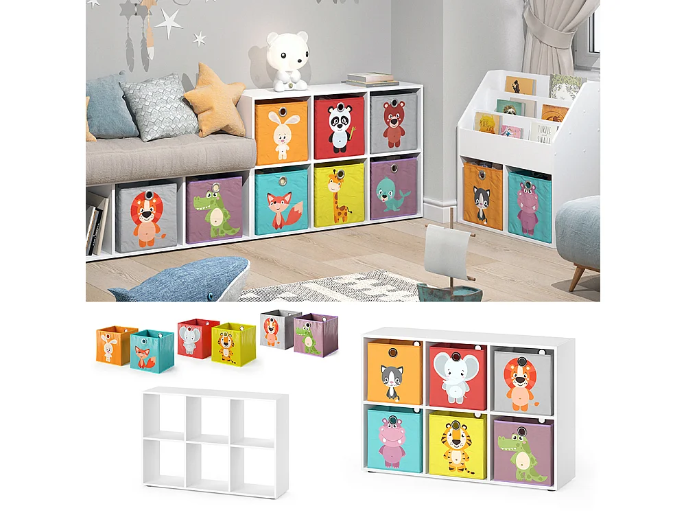 Bibliothèque enfant blanc 72x29x107.8