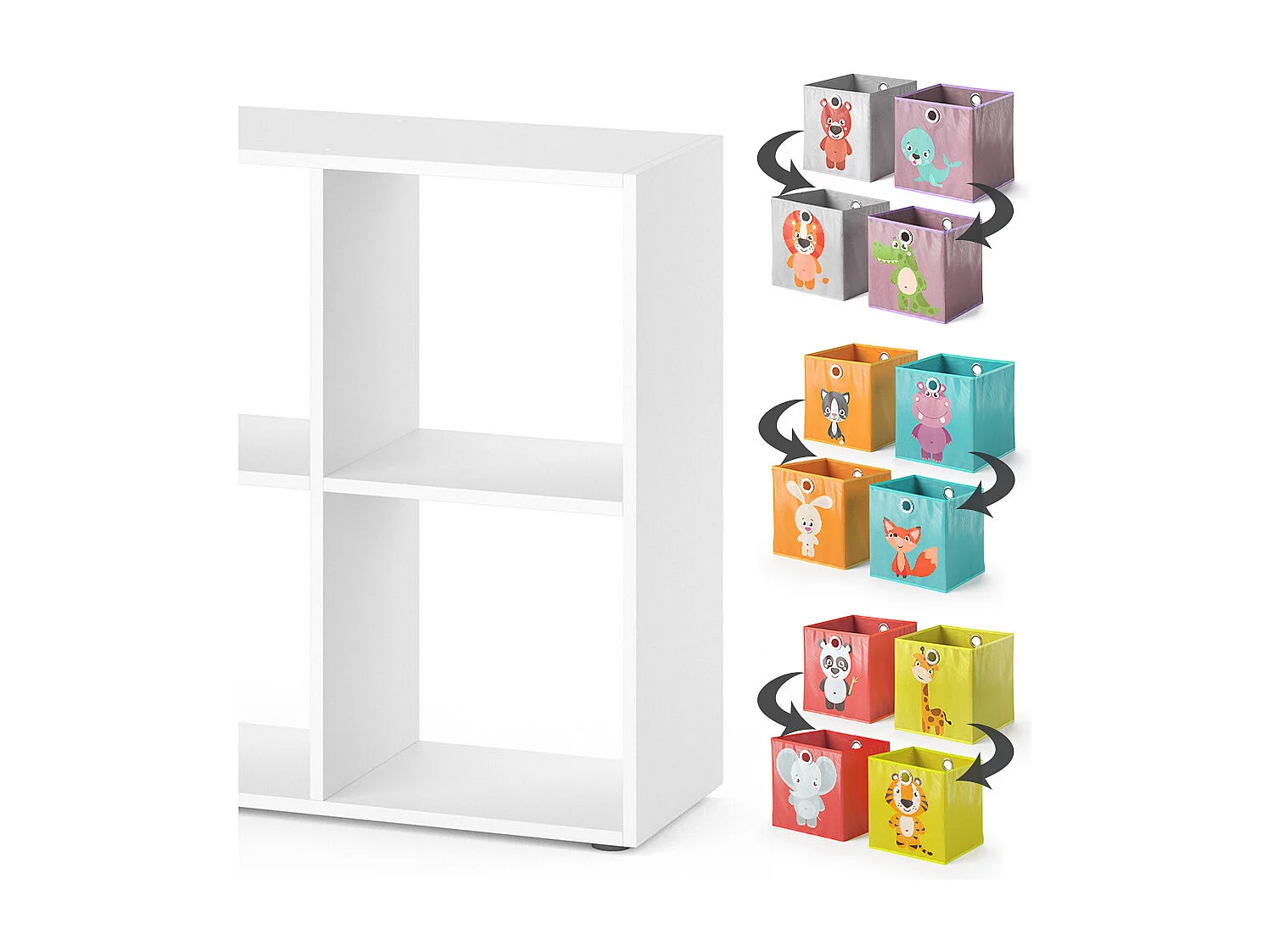 Bibliothèque enfant blanc 72x29x107.8