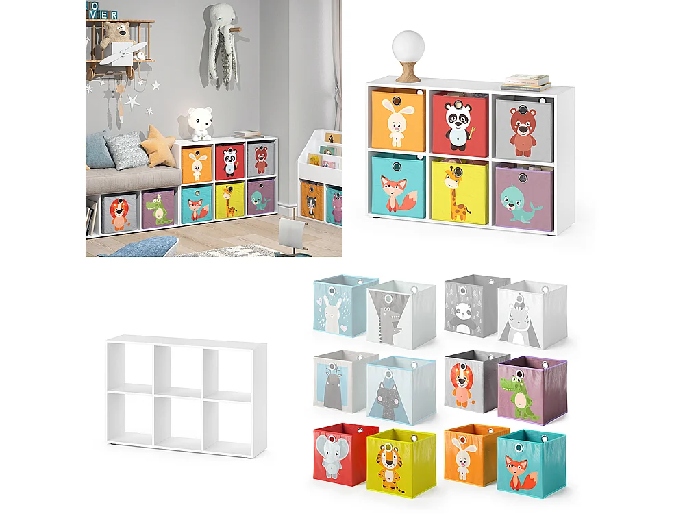 Bibliothèque enfant blanc 72x29x107.8