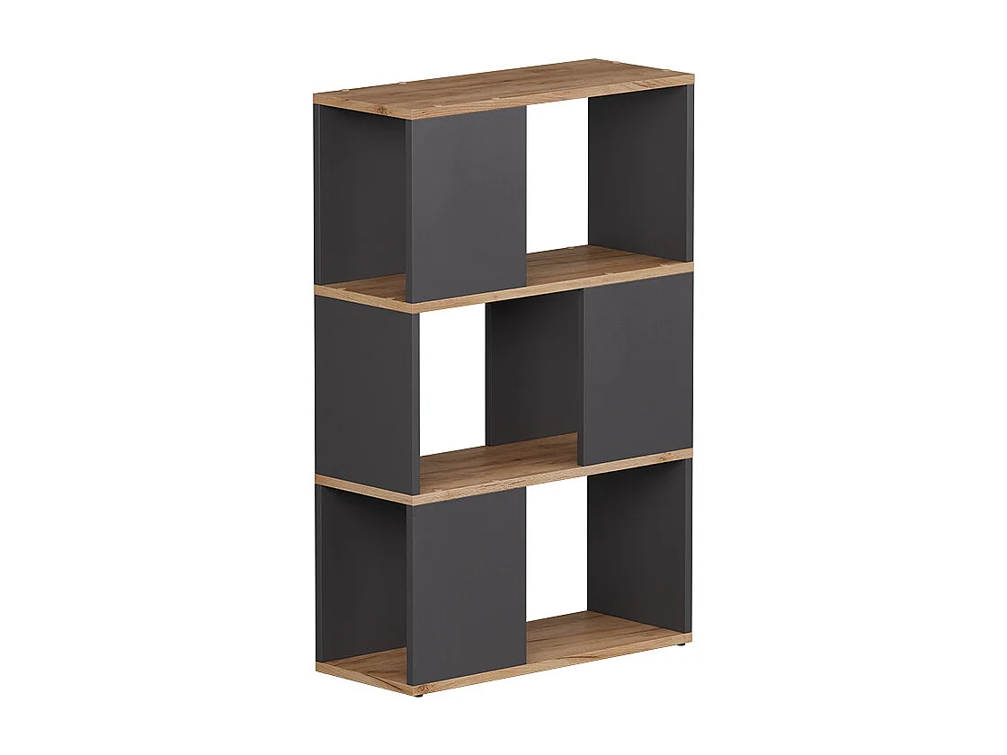 Room divider anthracite/golden oak 60x24x94 eneos