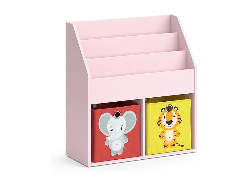 Kinderboekenkast roze 72x30.7x79 luigi