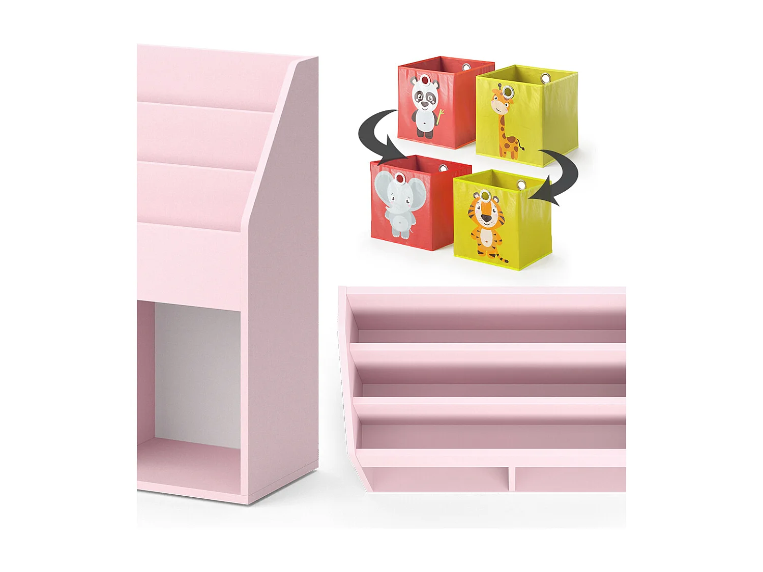 Kinderregal rosa 72x30.7x79 luigi