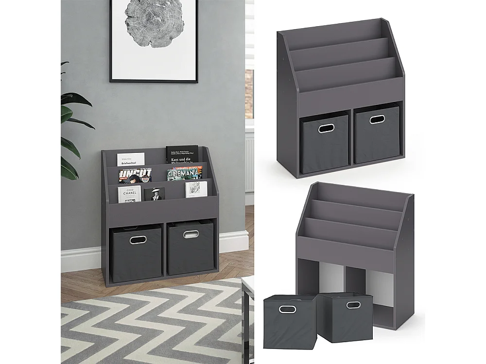 Kinderregal grau 72x30.7x79 luigi