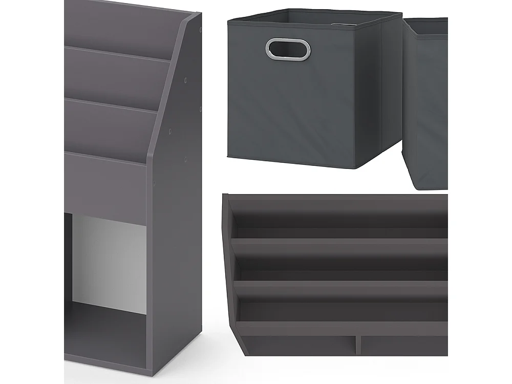 Kinderregal grau 72x30.7x79 luigi