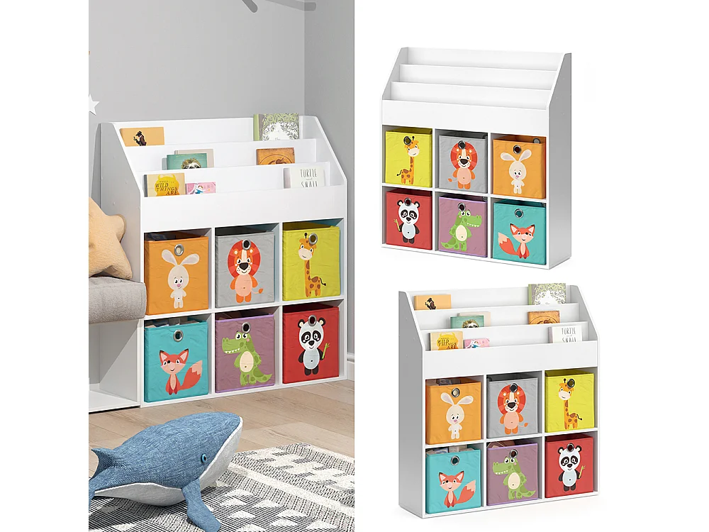 Kinderregal weiß 107.2x31.2x114.2 luigi