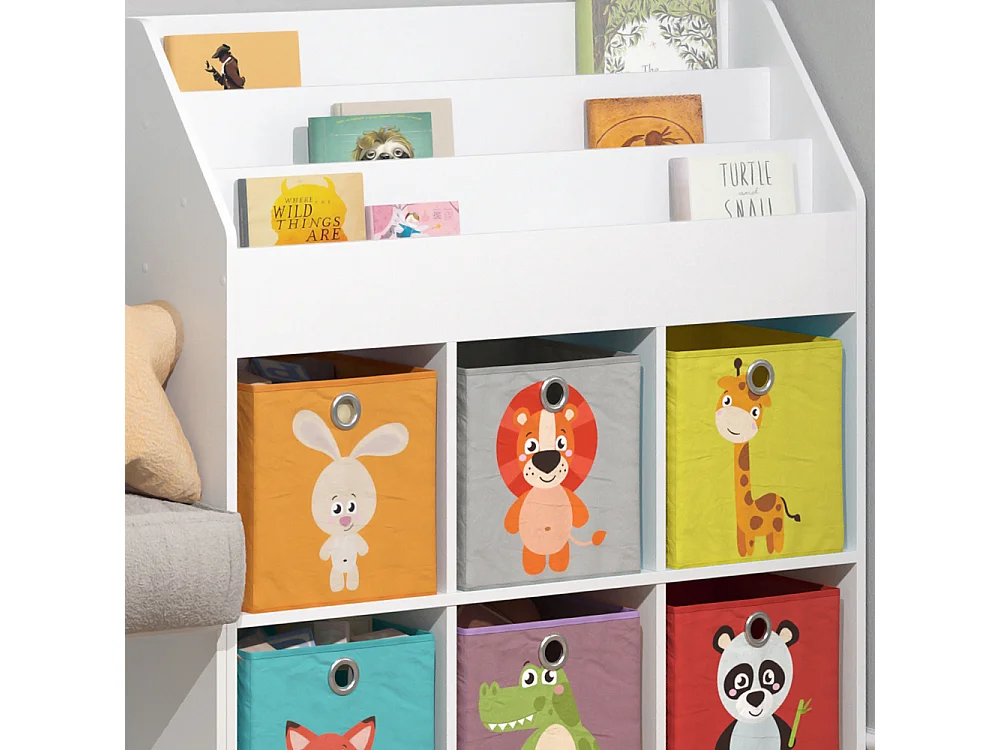 Bibliothèque enfant blanc 107.2x31.2x114.2 luigi